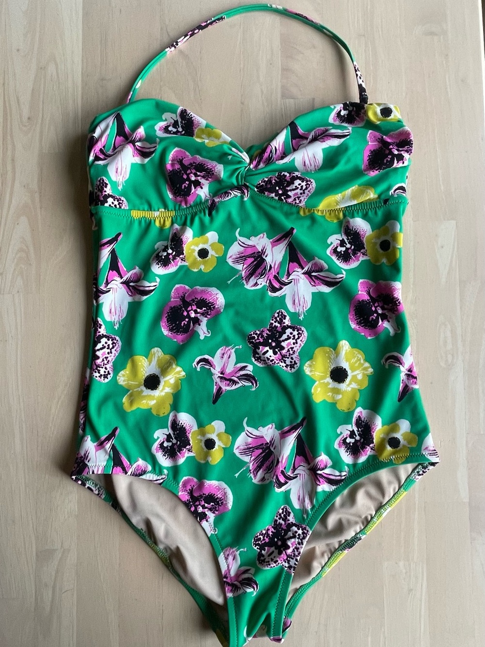 Green Floral One-Piece Swimsuit
